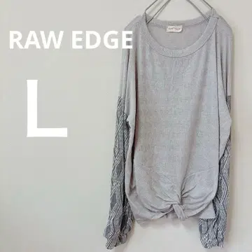 레어 RAW EDGE [ L ] 노트 디자인 긴팔 T셔츠