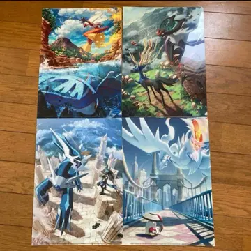 새상품급 포켓몬 카드 캠페인 클리어 파일 4장 세트