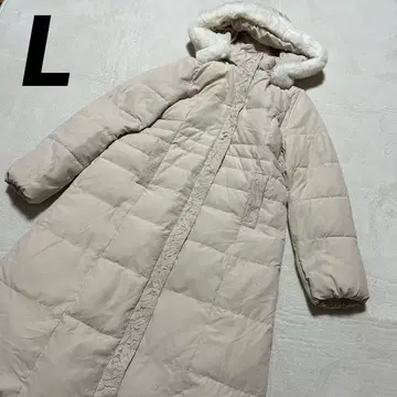 [ 새상품급 ] axes femme 화이트 덕 다운 코트 롱 베이지 L