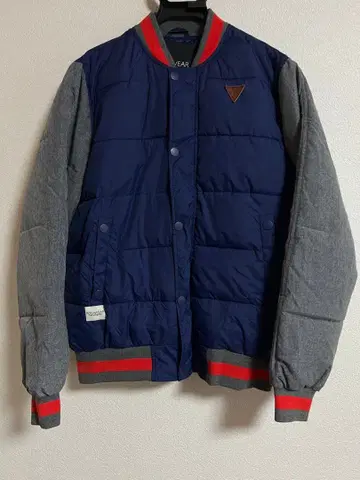 로카웨어 바시티 자켓 안감 퀼팅 블루 x 그레이