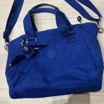 새상품급 Kipling 키플링 토트백 2way 블루 파랑 나일론