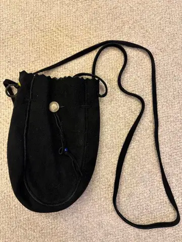 고로즈 밴드 포함 복조리 숄더백 스웨이드