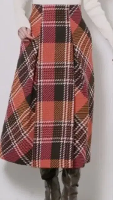 SNIDEL 로빙 체크 스커트