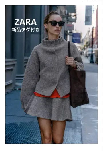 완판템 ZARA 니트 봄버 자켓 S 니트 미니 스커트 S 정품