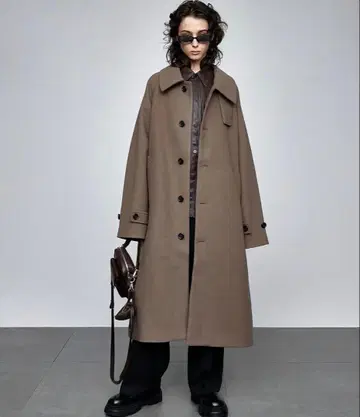 브라운 스텐카라 코트