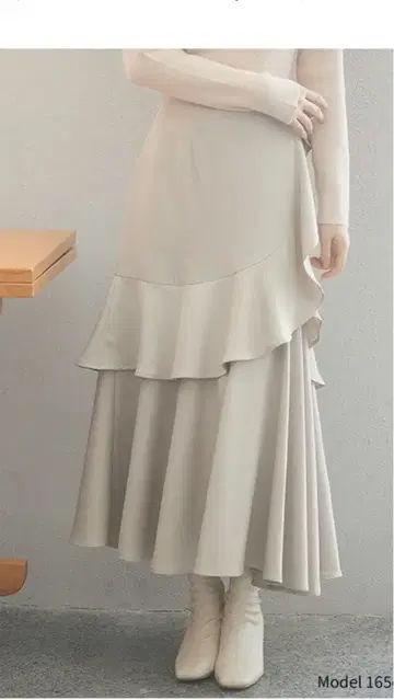 SAISON DE PAPILLON 티어드 플레어 스커트 택 포함 새상품