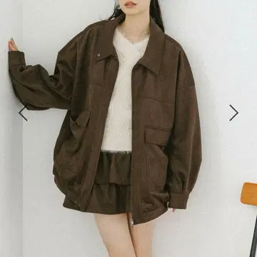 Heather 인조 가죽 BIG 블루종