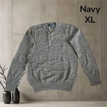 Navy 맥 하우스 여성용 울 니트 긴팔 XL 그레이