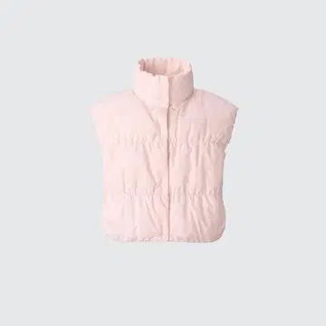 UNIQLO 다운 크롭 베스트 핑크 3XL