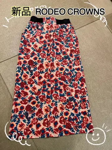 새상품 RODEO CROWNS 플라워 프린트 롱 스커트