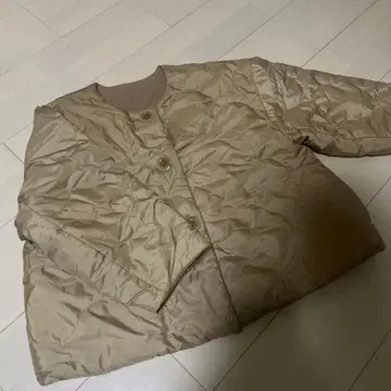 #gauze 퀼팅 자켓 베이지 브라운