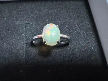 오팔 실버 반지