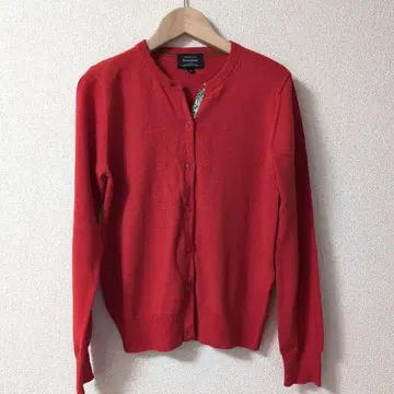 그린 라벨 릴랙싱 가디건 빨간색 리버티