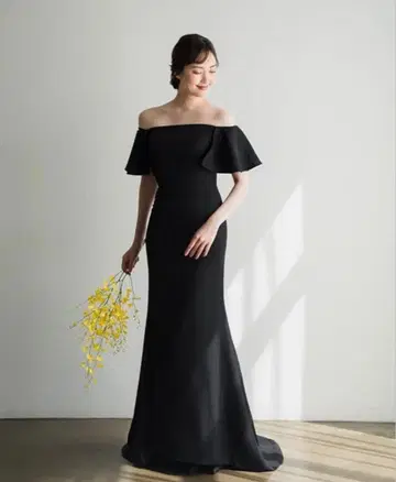 [ XL ] 블랙 오프숄더 웨딩 드레스