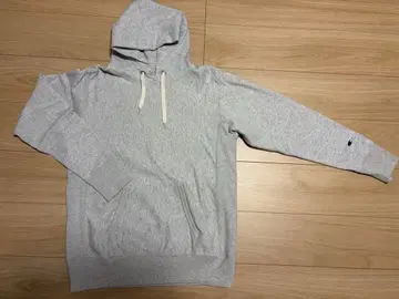 새상품급 Champion 그레이 후드 부착 후드티