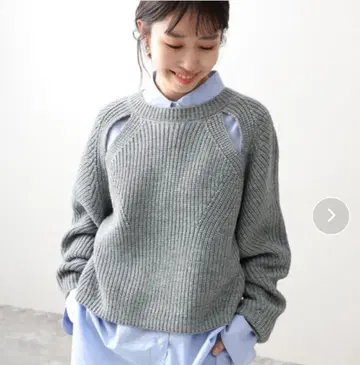 SLOBE IENA 숄더홀 니트