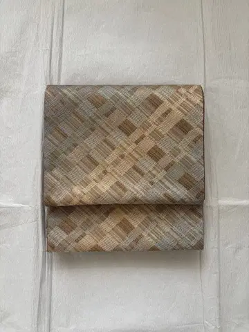 캐주얼 오비 사선 격자 금실 스카이블루 연보라 베이지