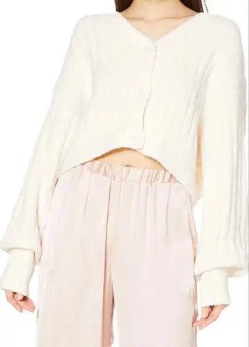 젤라또피케 멜란지 리브 숏 가디건