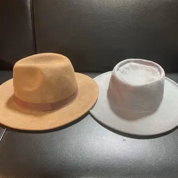 울 햇 모자 울 와이드 챙 그레이 h&m 햇 브라운 L 사이즈