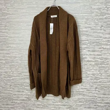 플로럴 롱 가디건 브라운 니트 가을/겨울 여성용 택 포함 새상품