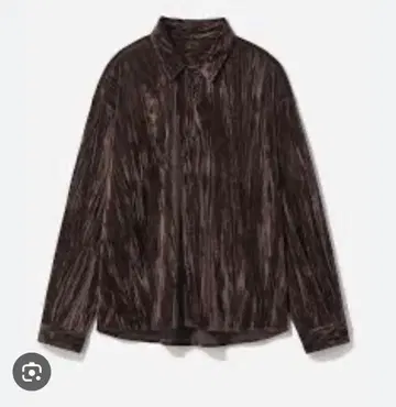 HARE 멀티 소재 벨루어 셔츠 M 브라운