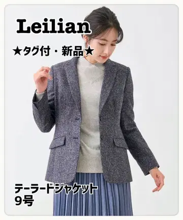 택 포함 새상품 Leilian 레리안 알파카 테일러드 자켓 9호