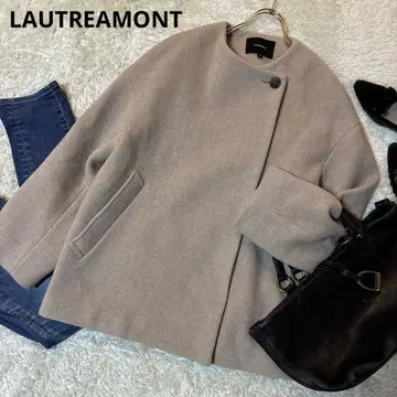 새상품급*로트레아몽 노카라 울 코트 모카 루즈핏 오버 사이즈
