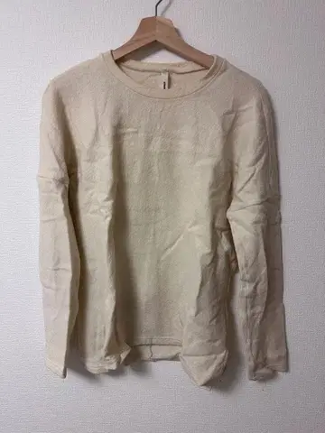 ATTACHMNET 압축 울 크루넥 베이지 사이즈 3