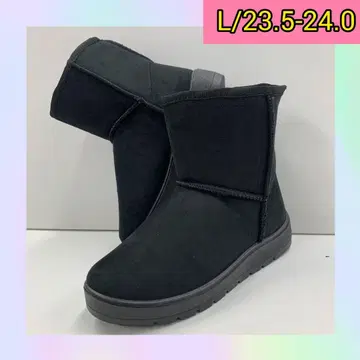 L 사이즈 새상품 여성/여성용 방풍 방한 보아 안감 어그 부츠 블랙
