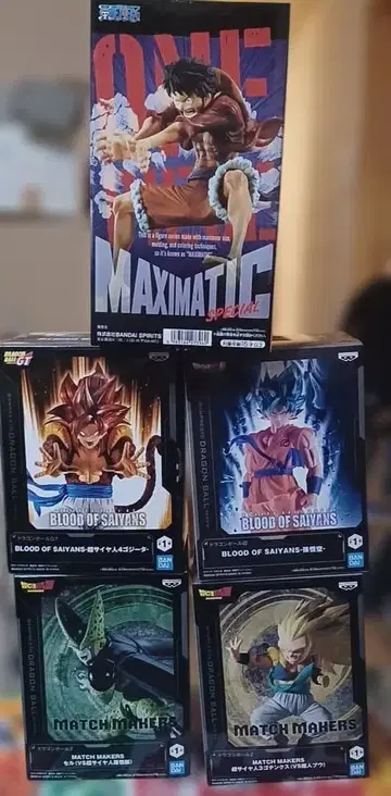 원피스, 드래곤볼 Z, 초 피규어 5체 세트