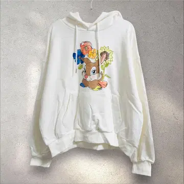 새상품 한국 디즈니 라이선스 상품 덤보 프린트 후드티 밤비 토끼