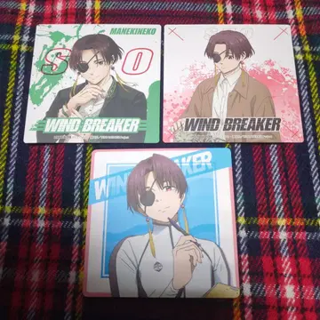 WIND BREAKER 윈브레 소방준비 마네키네코 코스터 3개