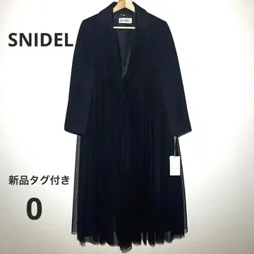 snidel 스나이델 택 포함 튤 코트 블랙 코트