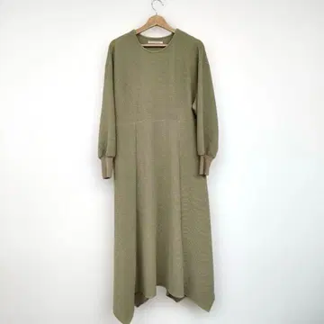 KBF 올리브 그린 니트 롱 원피스 프리 사이즈