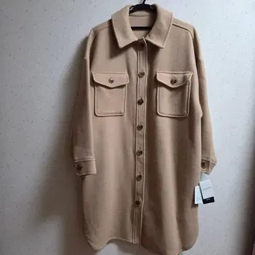 베이지 CPO 셔츠 원피스