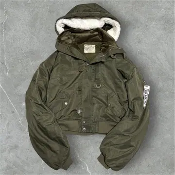 archive 짧은 기장 N2B 퍼 블루종 퍼 자켓 y2k 카키