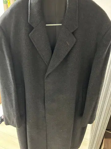 다크 그레이 체스터 코트 울 혼방