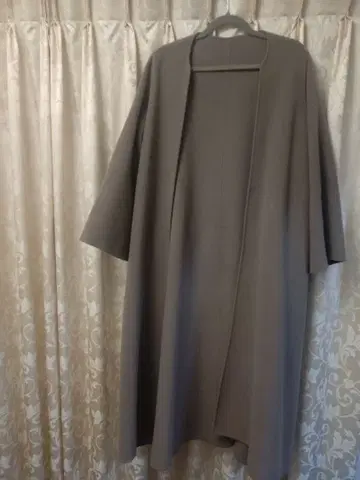 플리스 그레이 롱 코트 M 사이즈