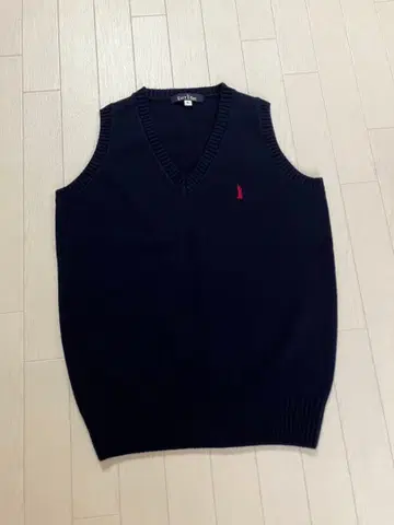 EAST BOY 2nd 면 혼방 베스트 네이비 S 사이즈