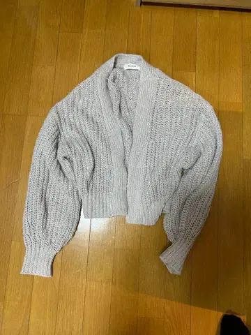 스나이델 라이트 그레이 니트 가디건 오버 사이즈