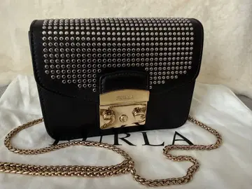 FURLA 블랙 가죽 숄더백
