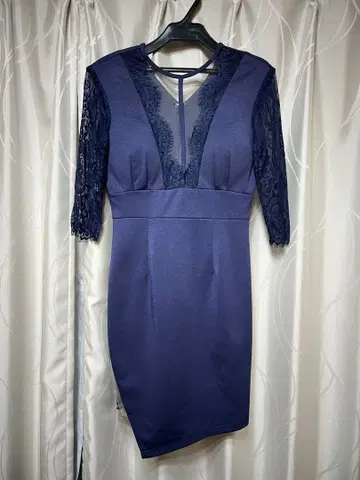 레이스 소매 드레스