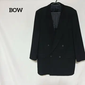 BOW 블랙 포멀 더블 브레스트 M 울 성명 기재 있음