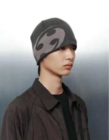 SAN SAN GEAR 산산기어 로고 비니 차콜