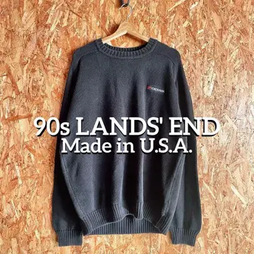 90s LANDS'END USA제 코튼 니트 기업물