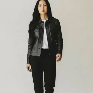 벨루치 BELLUCCI M 램 가죽 블랑 자켓 버튼 포함