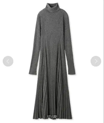 [ Mila Owen ] 터틀넥 롱 리브 니트 OP GRY/0