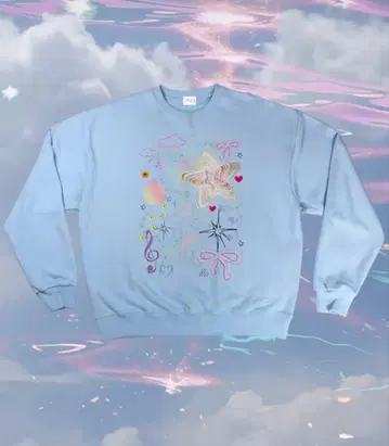 193 igusa universe sweatshirt skyblue