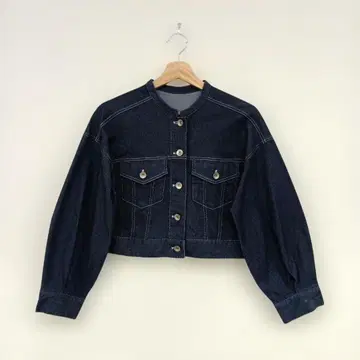 vis-avis 다크 데님 크롭 자켓 프리 사이즈