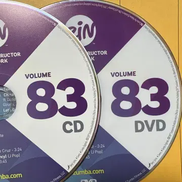 ZUMBA ZIN83 CD와 DVD